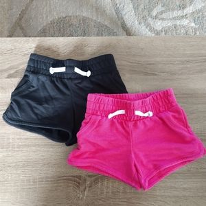 2 Girls Jumping Beans shorts, size 5, pink & black